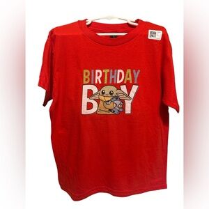 Star Wars Youth/Yoda Red Short Sleeve Birthday Boy Tee
